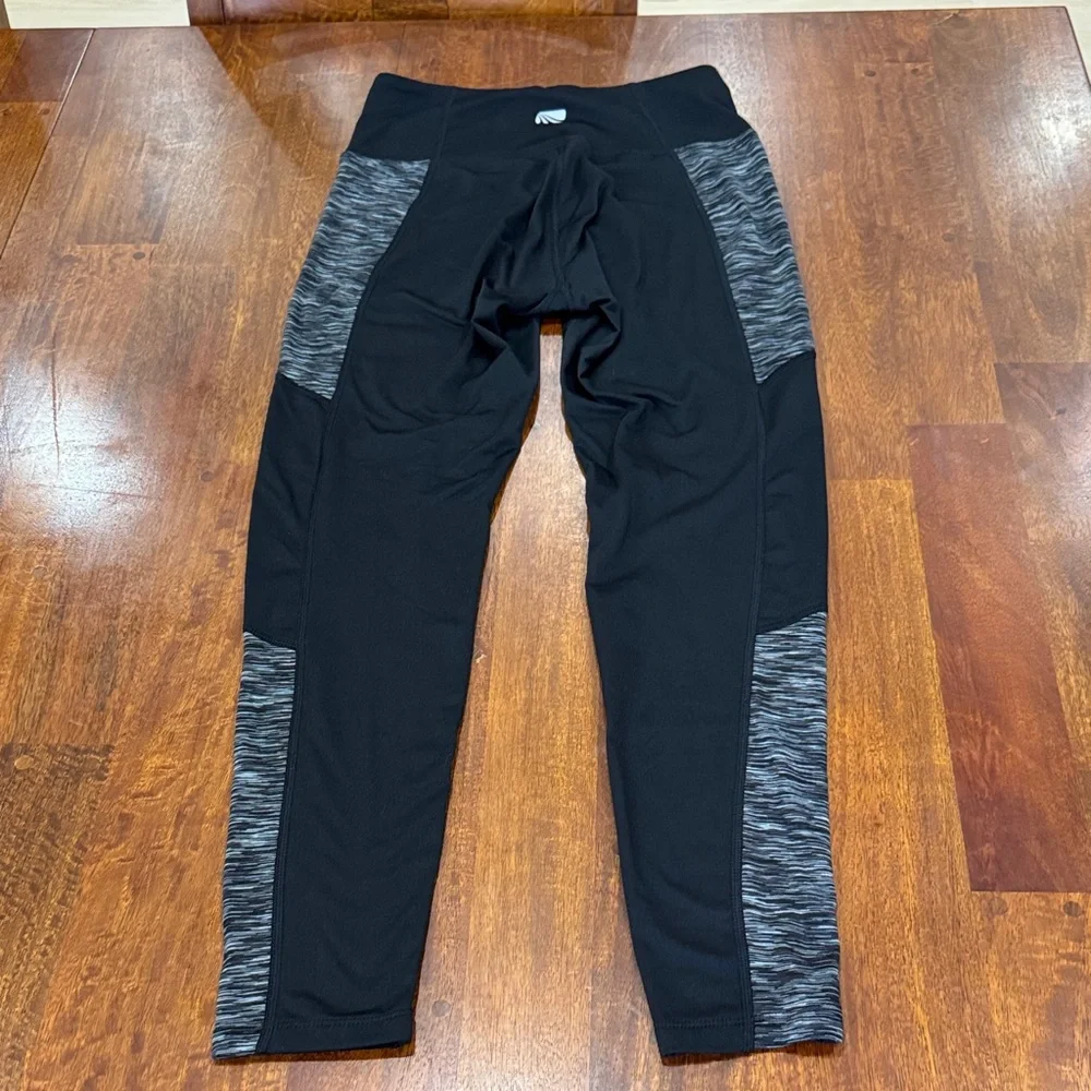 Marika Black and Gray Athletic Leggings